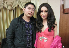 广州美狮贵宾会与明星合影