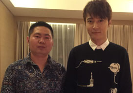 广州美狮贵宾会与明星合影